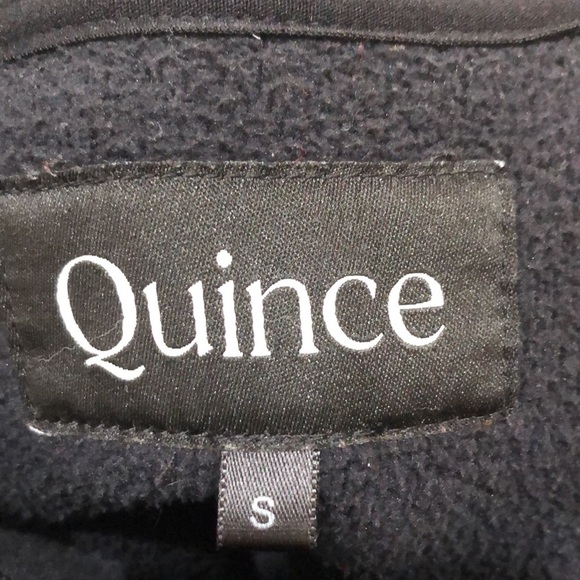 Quince Fleece Sweatshirt Size Small Black Recycled Polyester - Picture 6 of 10